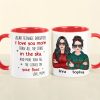 I Love You More Than All The Stars Personalized Mom And Daughter Mug - Christmas Gift