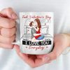 I Love You More Than Chocolate - Couple Personalized Custom Mug - Valentine Gift For Husband Wife, Anniversary