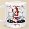 I Love You More Than Chocolate - Couple Personalized Custom Mug - Valentine Gift For Husband Wife, Anniversary