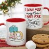 I Love You More Than I Hate Your Farts Personalize Couple White Mug, Accent, Wine Tumbler