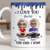 I Love You More, The End I Win, Cartoon Couple - Personalized Custom Coffee Mug - CPL1231_MG