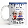 I Love You More, The End I Win, Cartoon Couple - Personalized Custom Coffee Mug - CPL1231_MG