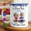 I Love You More, The End I Win, Cartoon Couple - Personalized Custom Coffee Mug - CPL1231_MG