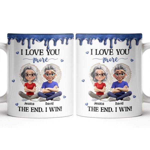 I Love You More, The End I Win, Cartoon Couple - Personalized Custom Coffee Mug - CPL1231_MG