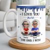 I Love You More, The End I Win, Cartoon Couple - Personalized Custom Coffee Mug - CPL1231_MG
