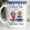I Love You More, The End I Win, Cartoon Couple - Personalized Custom Coffee Mug - CPL1231_MG