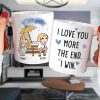 I Love You More The End I Win, Personalized Couple Mug, Wine Tumbler, Accent Mug