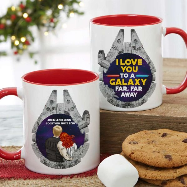 I Love You To A Galaxy, Couple Gift, Personalized Accent Mug, Couple Coffee Mug, Anniversary Gift 04QHQN011223HH