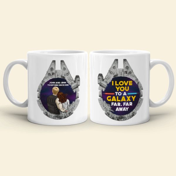 I Love You To A Galaxy, Couple Gift, Personalized White Mug, Couple Coffee Mug, Anniversary Gift 04QHQN011223HH-01
