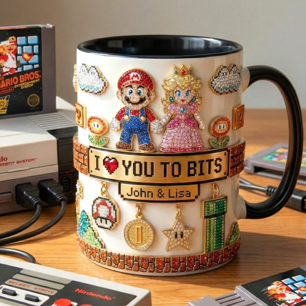 I Love You To Bits - Personalized Accent Mug - Gift For Couples, Movie Fans NL122