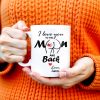 I Love You To The Moon And Back Mug With Moon And Hands Design - Personalized Custom Coffee Mug - CPL208_MG