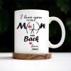 I Love You To The Moon And Back Mug With Moon And Hands Design - Personalized Custom Coffee Mug - CPL208_MG