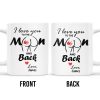 I Love You To The Moon And Back Mug With Moon And Hands Design - Personalized Custom Coffee Mug - CPL208_MG