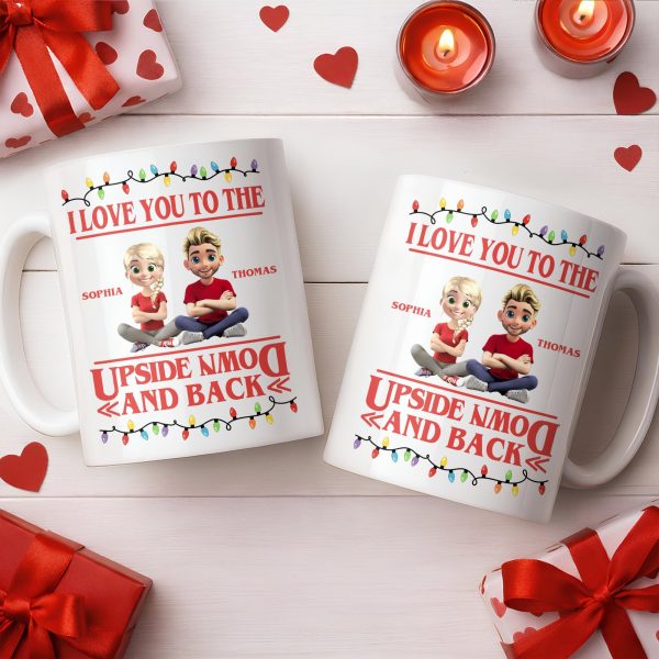 I Love You To The Moon And Back With Animated Characters - Personalized Custom Coffee Mug - CPL1032_MG