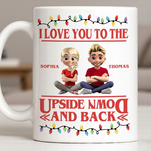 I Love You To The Moon And Back With Animated Characters - Personalized Custom Coffee Mug - CPL1032_MG