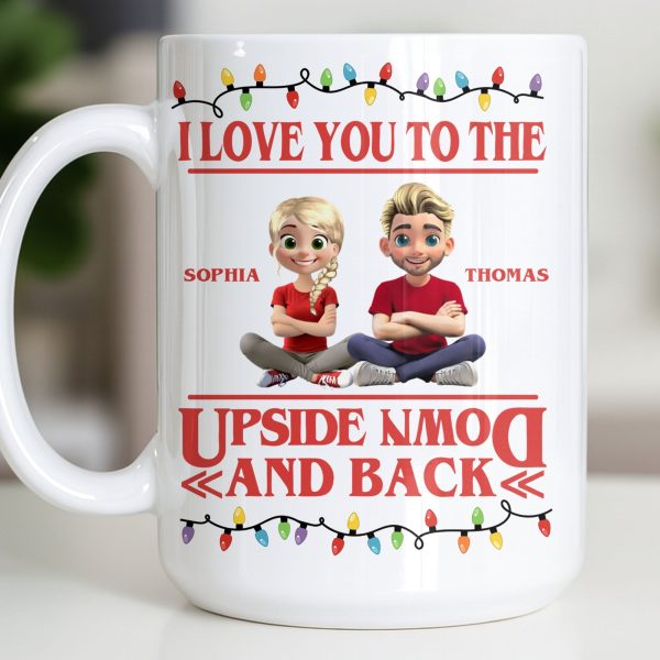 I Love You To The Moon And Back With Animated Characters - Personalized Custom Coffee Mug - CPL1032_MG