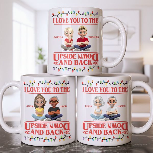I Love You To The Moon And Back With Animated Characters - Personalized Custom Coffee Mug - CPL1032_MG