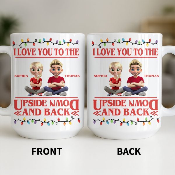 I Love You To The Moon And Back With Animated Characters - Personalized Custom Coffee Mug - CPL1032_MG