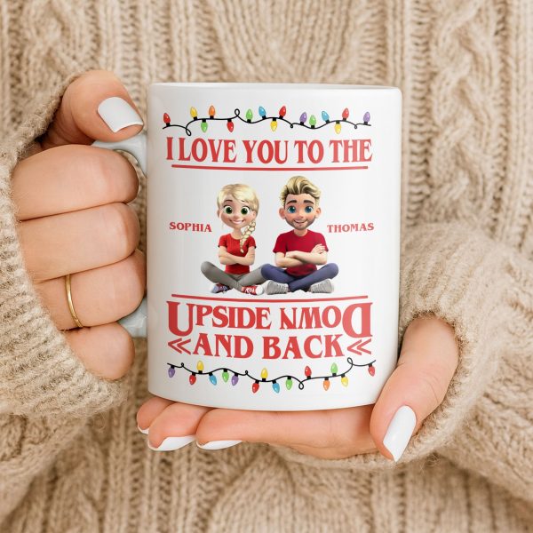 I Love You To The Moon And Back With Animated Characters - Personalized Custom Coffee Mug - CPL1032_MG