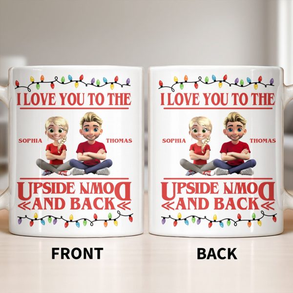 I Love You To The Moon And Back With Animated Characters - Personalized Custom Coffee Mug - CPL1032_MG