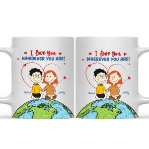 I Love You Wherever You Are Peanut - Personalized Coffee Mug - Gift For Couple, Husband Wife | CL43 NH96