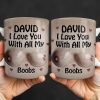 I Love You With All My Heart, Hearts Design - Personalized Custom Coffee Mug - CPL1354_MG