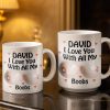 I Love You With All My Heart, Hearts Design - Personalized Custom Coffee Mug - CPL1354_MG