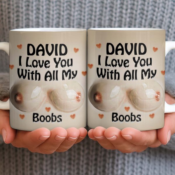 I Love You With All My Heart, Hearts Design - Personalized Custom Coffee Mug - CPL1354_MG