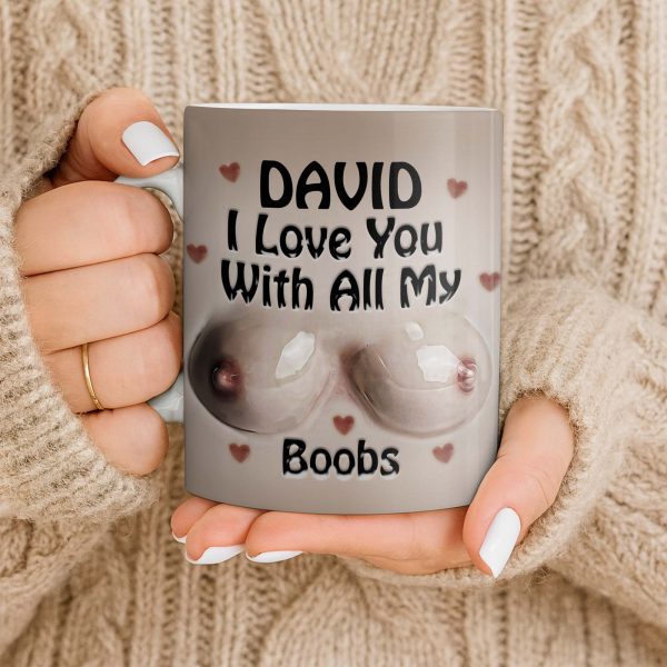 I Love You With All My Heart, Hearts Design - Personalized Custom Coffee Mug - CPL1354_MG