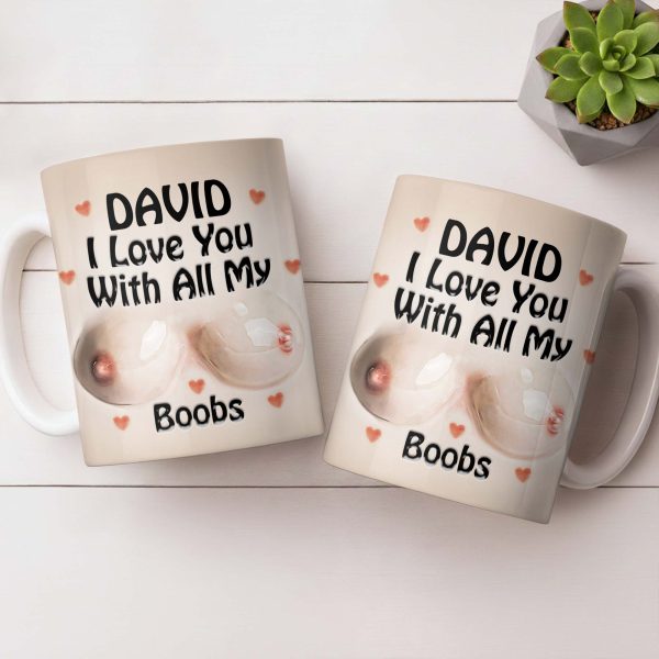 I Love You With All My Heart, Hearts Design - Personalized Custom Coffee Mug - CPL1354_MG