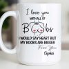 I Love You With All Of My Heart, Woman Figure and Heart Design - Personalized Custom Coffee Mug - CPL1287_MG