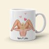 I Love You With My Hole Heart And This Too Personalized Funny Coffee Mug Gift For Couple