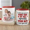 I Love Your Butt, Funny Custom Face Accent Mug, Gift For Couple