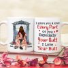 I Love Your Butt, Personalized Naughty Couple Coffee Mug, Couple Gift