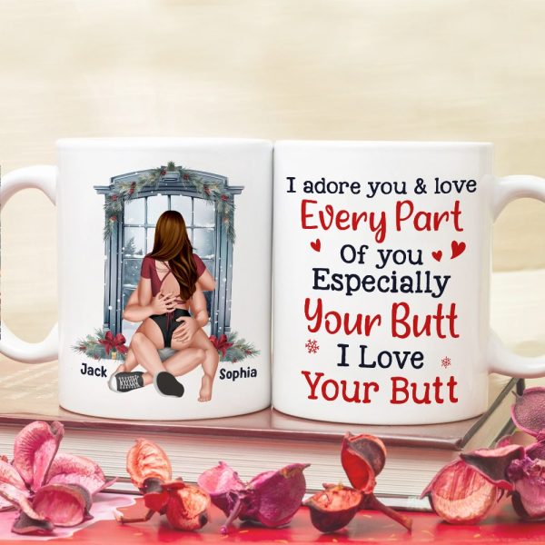 I Love Your Butt, Personalized Naughty Couple Coffee Mug, Couple Gift