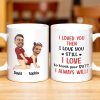 I Loved You Then, I Love You Still, Always Will Cartoon Couple Mug - Personalized Custom Coffee Mug - CPL278_MG
