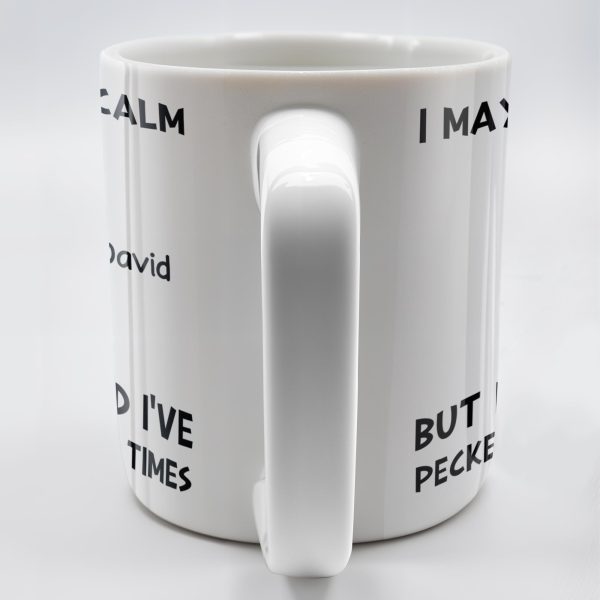 I May Look Calm, Rooster Design - Personalized Custom Coffee Mug - COL116_MG