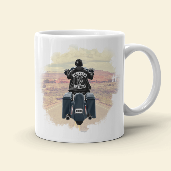 I May Look Like I'm Listening To You But In My Head I'm Riding My Bike, Biker White Mug