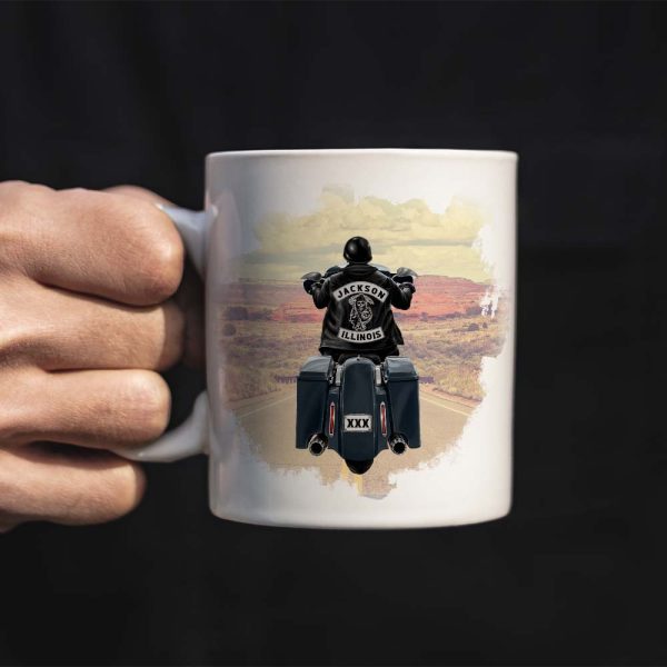 I May Look Like I'm Listening To You But In My Head I'm Riding My Bike, Biker White Mug