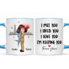 I Met You I Like You Couple Hugging Kissing Gifts by Occupation Gift For Her Gift For Him Firefighter, Nurse, Police Officer Personalized Mug