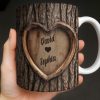 I Met You, I Liked You, I Loved You, I'm Keeping You, Tree Bark and Heart - Personalized Custom Coffee Mug - CPL1202_MG