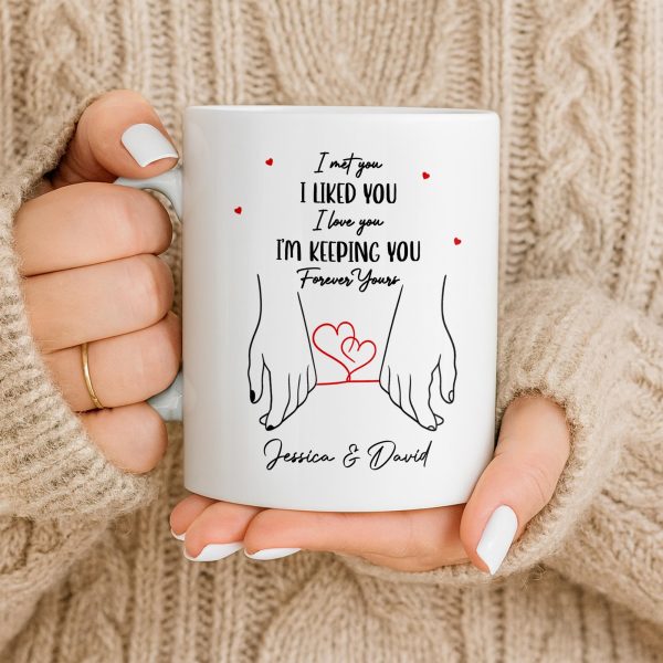 I Met You, I Liked You, Love And Holding Hands - Personalized Custom Coffee Mug - CPL1074_MG