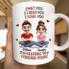 I Met You Liked You Love You Keeping You 3D Effect Couple - Personalized Mug