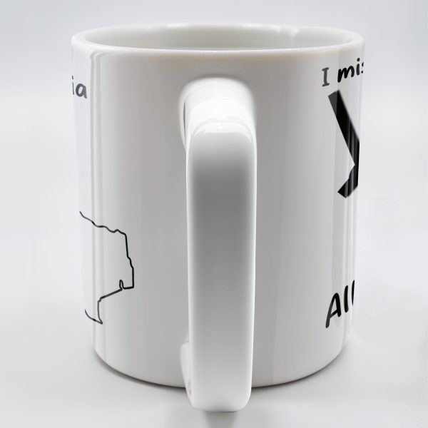 I Miss You All The Time Heart And Map Design - Personalized Custom Coffee Mug - FAM246_MG
