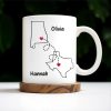 I Miss You All The Time Heart And Map Design - Personalized Custom Coffee Mug - FAM246_MG