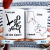 I Miss You All The Time Heart And Map Design - Personalized Custom Coffee Mug - FAM246_MG