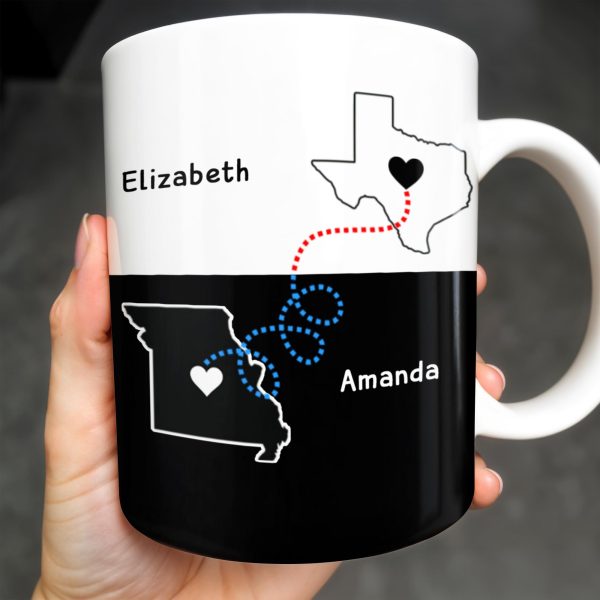 I Miss You So Much, Long-Distance Friendship Mug - Personalized Custom Coffee Mug - BST138_MG