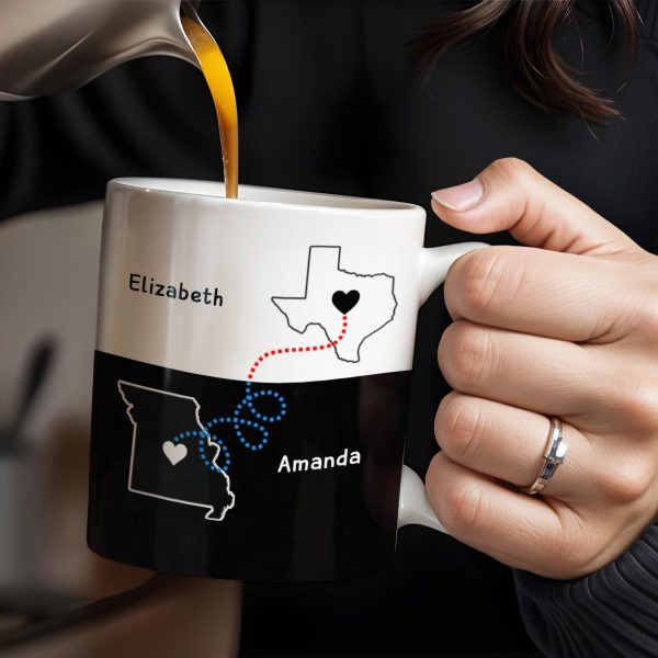 I Miss You So Much, Long-Distance Friendship Mug - Personalized Custom Coffee Mug - BST138_MG