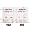 I Miss Your Loving Face With Heart String And Floral Design - Personalized Custom Coffee Mug - CPL209_MG