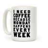 I Need Coffee Because Monday Happens Every Week Coffee Mug